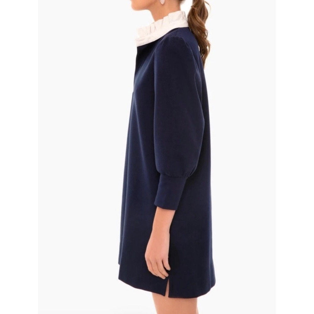 Tuckernuck Pomander Place Charlotte Navy Terry Mini Dress Fall (MSRP: $178) L - Picture 3 of 9